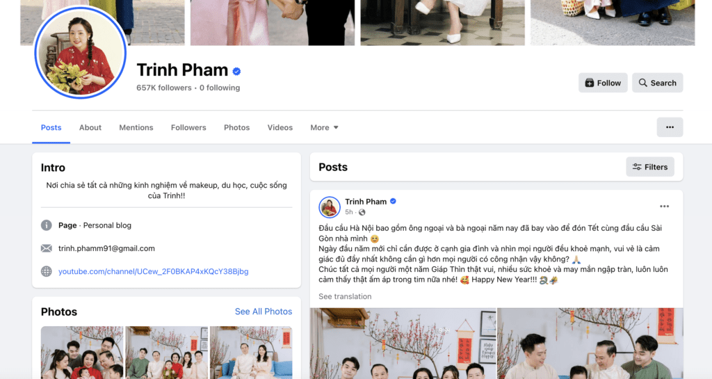 Influencers like Trinh Pham and Helly Tong have amassed substantial followings on Facebook